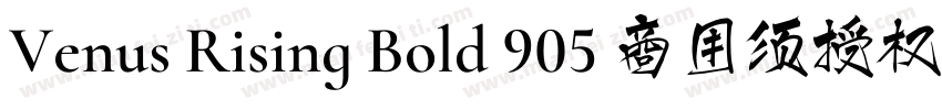 Venus Rising Bold 905 商用须授权字体转换